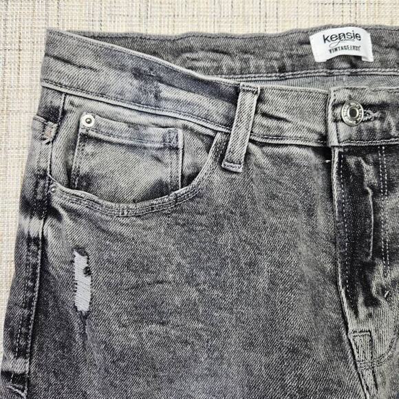 Kensie Vintage Luxe Button Fly High‎ Rise Skinny Gray Size 8 29 - Picture 4 of 7